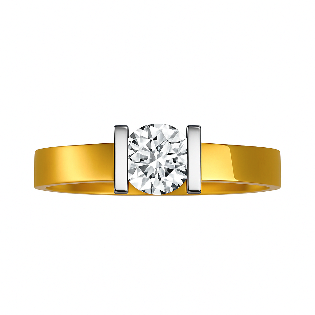 Beautiful 18 Kt Gold  Natural Diamond Ring